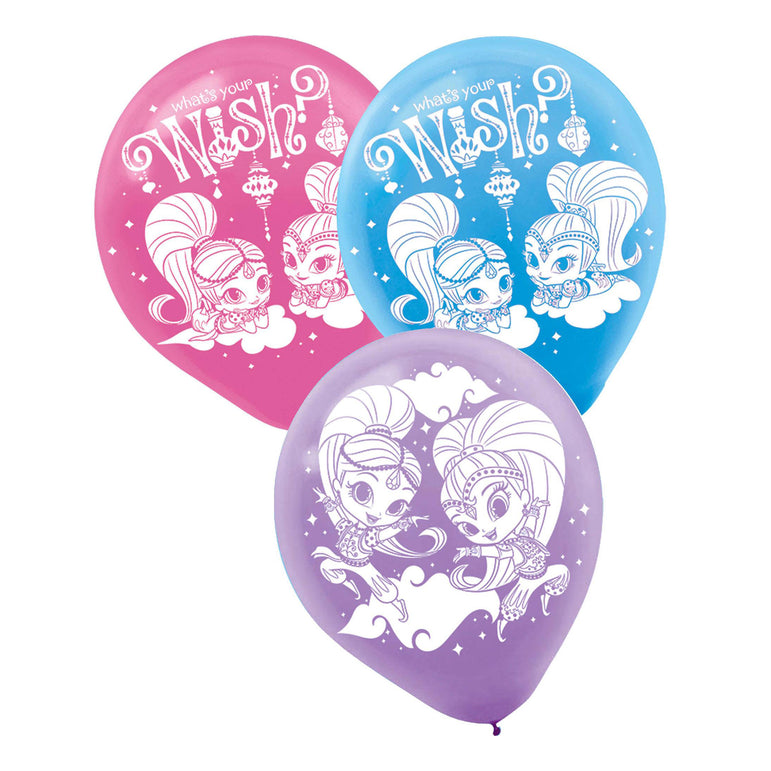 Shimmer and Shine Latex Balloons 12in 6pcs