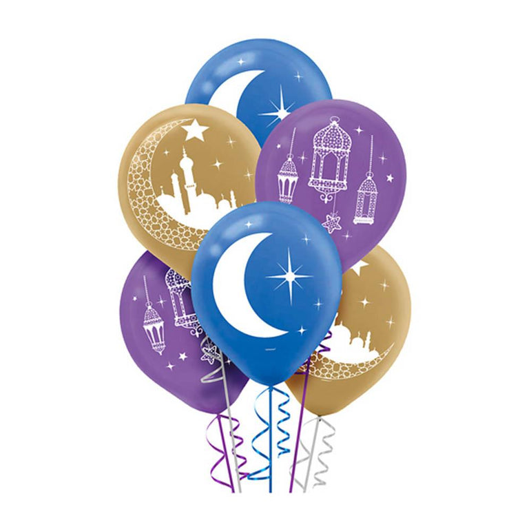 Ramadan Latex Balloons 11in, 15pcs