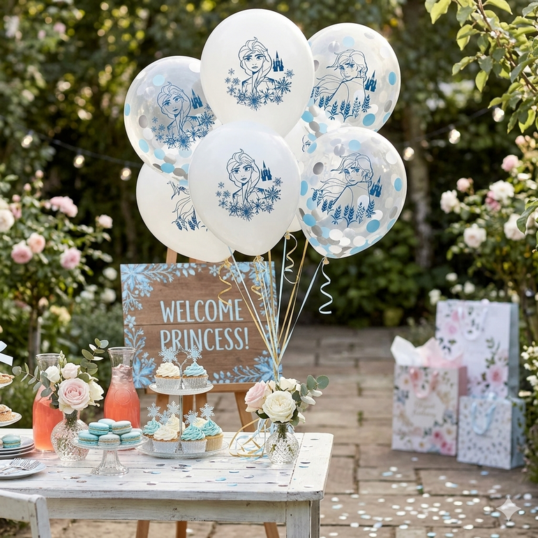 Frozen II Confetti Balloons 12in, 6pcs