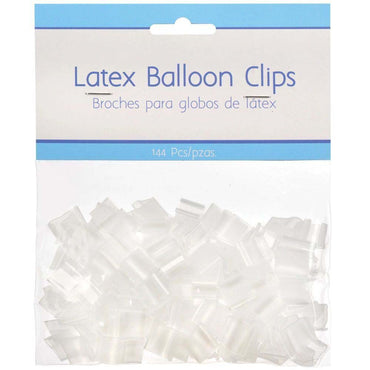 Clear Plastic Latex Balloon Clips 144pcs