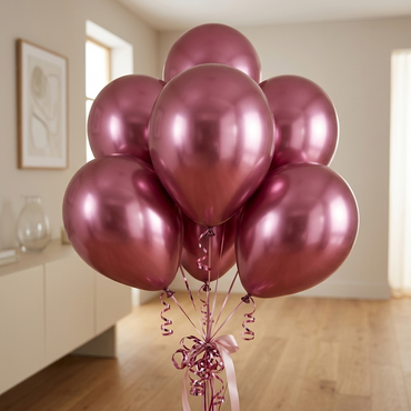 Flamingo Satin Luxe Latex Balloon 11in,6pcs