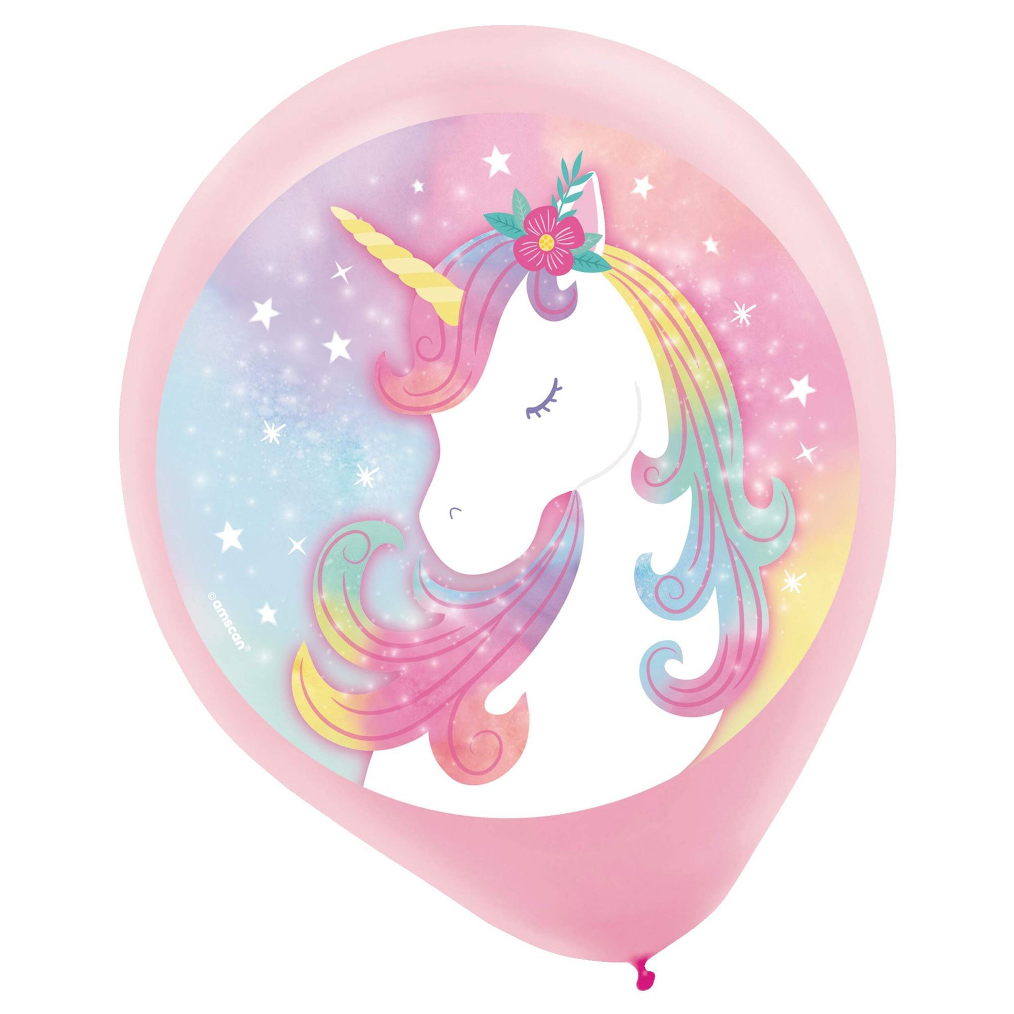 Enchanted Unicorn Latex Balloons 12in 5pcs