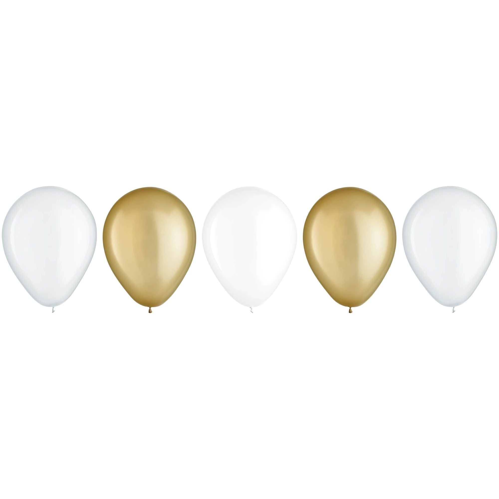 Golden Latex Balloons Assortments 11in, 15pcs
