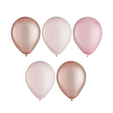 Rose Gold Latex Balloons Assortments 11in 15pcs
