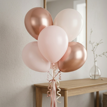 Rose Gold Latex Balloons Assortments 11in 15pcs