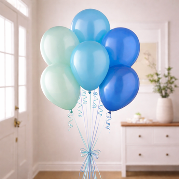 Aqua Blue Latex Balloons Assortments 11in 15pcs