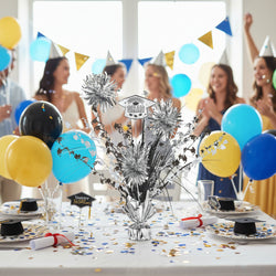 Grad Frosty White Tinsel Centerpiece Decoration 18in