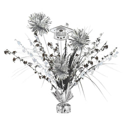 Grad Frosty White Tinsel Centerpiece Decoration 18in