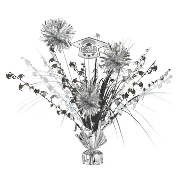 Grad Frosty White Tinsel Centerpiece Decoration 18in