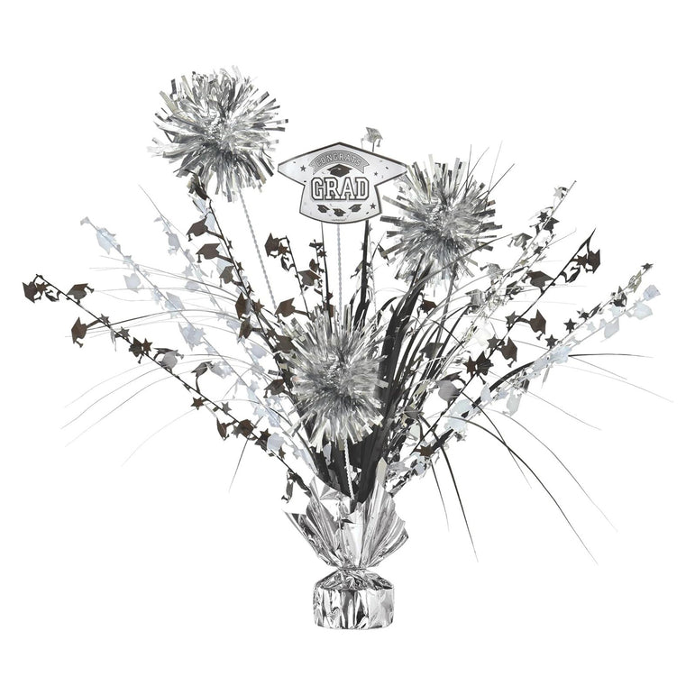 Grad Frosty White Tinsel Centerpiece Decoration 18in