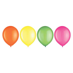 Neon Latex Balloons Assortments 11in 15pcs
