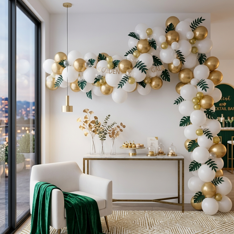 Green Leafy Accent Balloon Decoration Kit