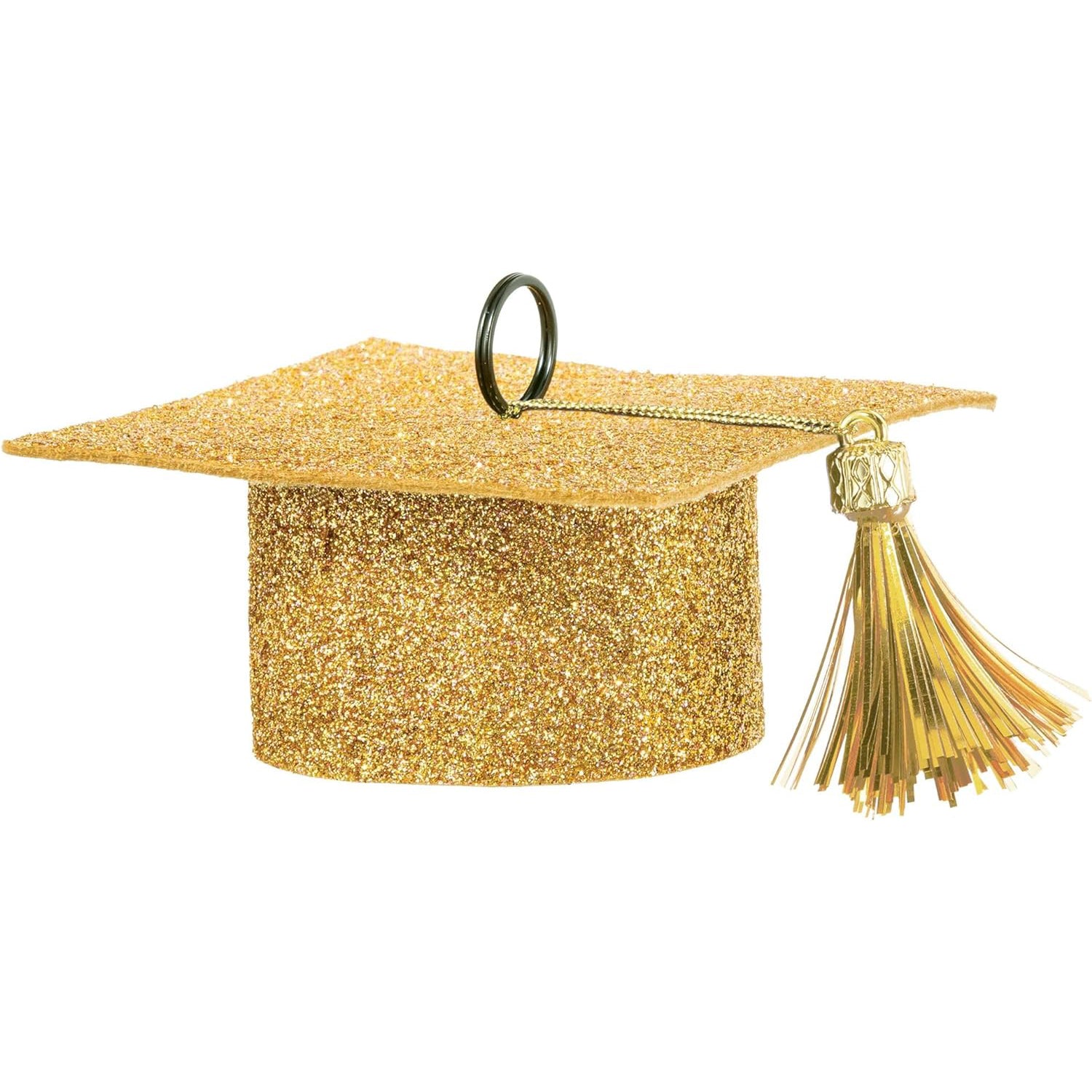 Gold Grad Cap Glitter Felt Balloon Weights