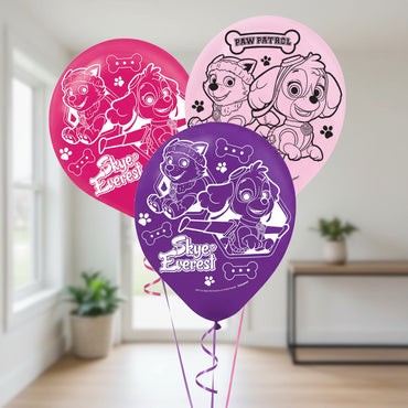 Paw Patrol Girl Latex Balloons 12in 6pcs