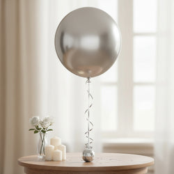 Luxury Platinum Metallic Latex Balloon 24inch 4pcs