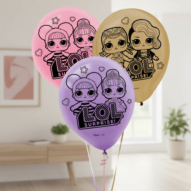 LOL Surprise! Latex Balloons 12in, 6pcs