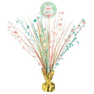 Happy Cake Day Spray Centerpiece Plastic & Foil Decoration