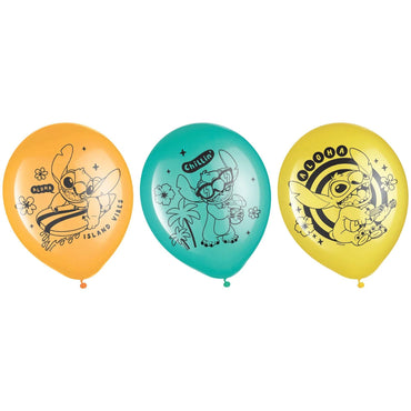 Disney Lilo & Stitch Latex Balloons 12in 6pcs