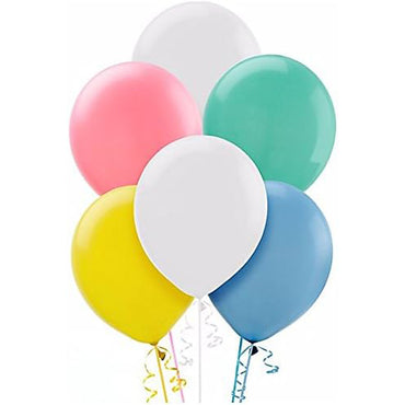 Pastel Assorted 12in Latex Balloon 15ct