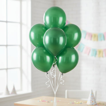 Green balloon on a white background
