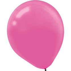 Bright Pink Latex Balloon 12in, 15pcs