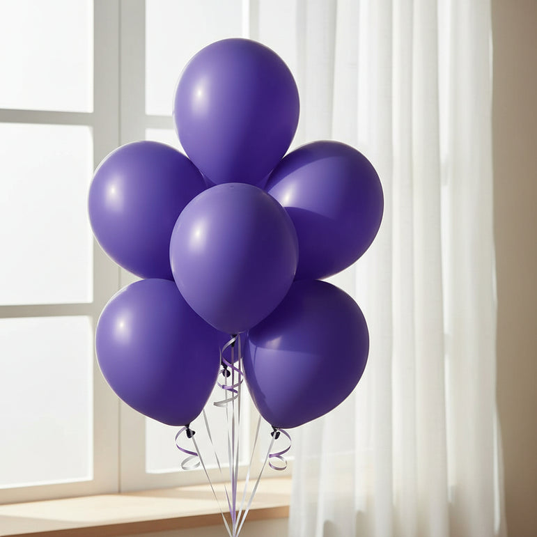 Purple Latex Balloons 12in, 15pcs