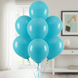 Caribbean Blue Latex Balloons 12in, 15pcs