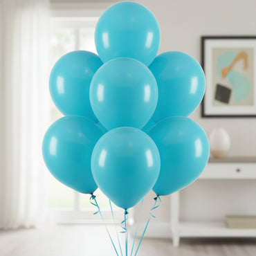 Caribbean Blue Latex Balloons 12in, 15pcs