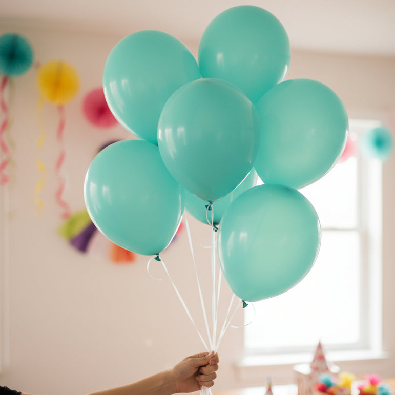 Robins Egg Blue Latex Balloon 12in, 15pcs