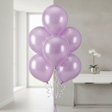 Lavender Pearlized Latex Balloons 12in, 15pcs