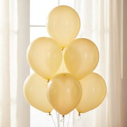 Yellow Pearlized Latex Balloon 12in, 15pcs