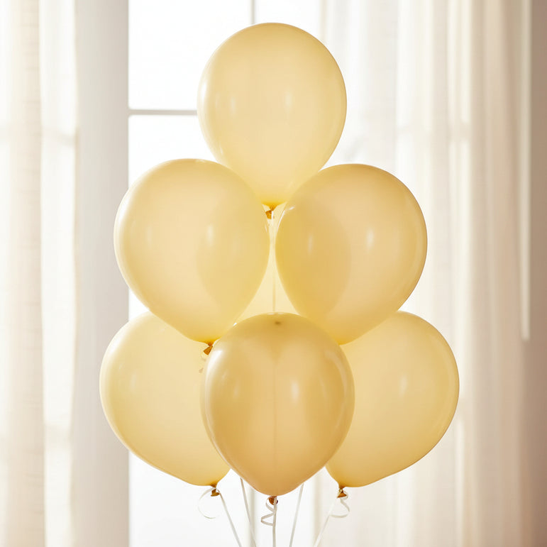 Yellow Pearlized Latex Balloon 12in, 15pcs