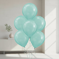Robins Egg Blue Pearlized Latex Balloons 12in, 15pcs