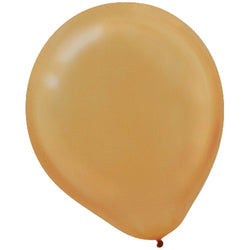 Pearl Gold Pearlized Latex Balloons 12in, 10pcs