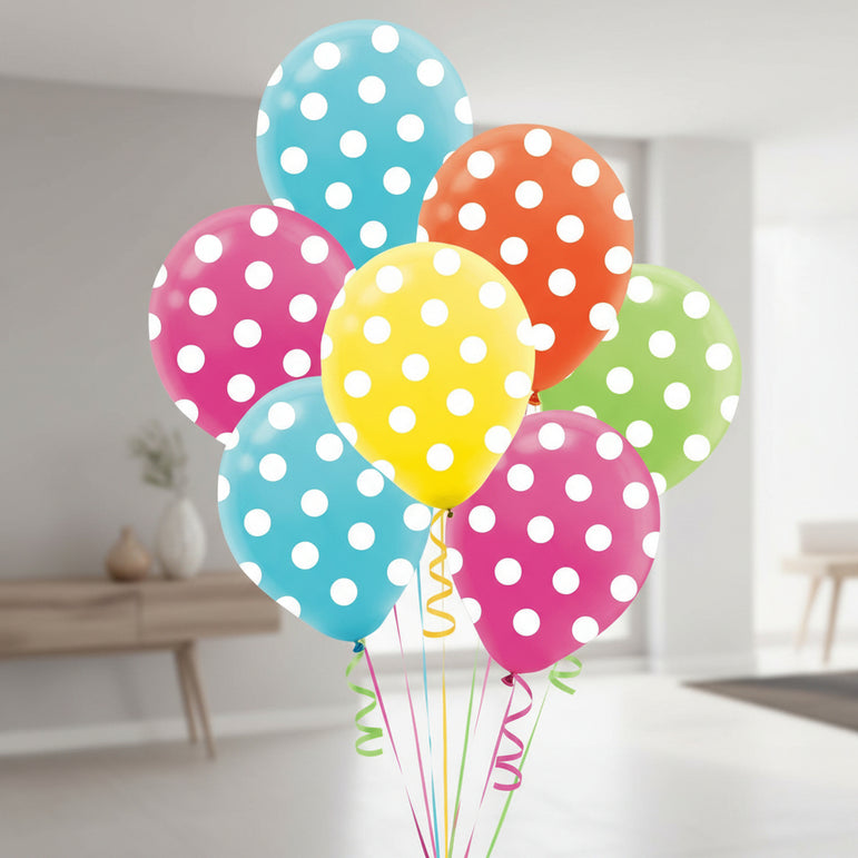 Bright Dots Latex Balloons 12in, 20pcs