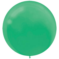 Festive Green Latex Balloons 24in, 4pcs