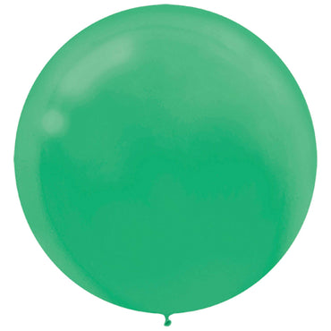 Festive Green Latex Balloons 24in, 4pcs