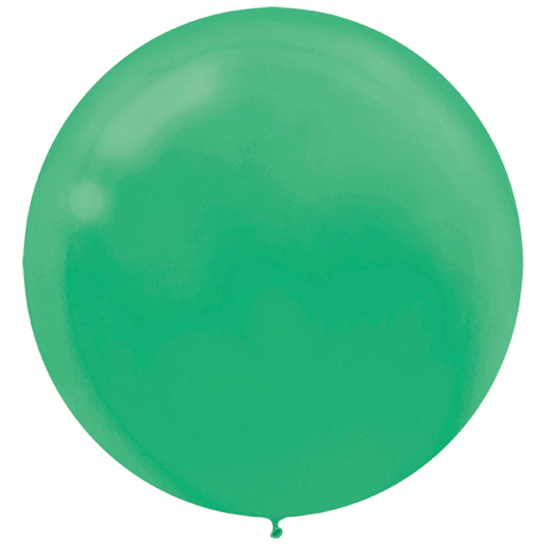 Festive Green Latex Balloons 24in, 4pcs