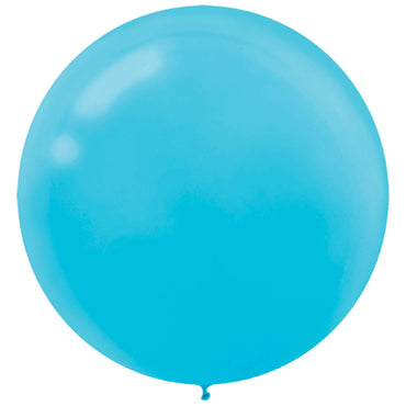Caribbean Blue Latex Balloon 24in, 4pcs