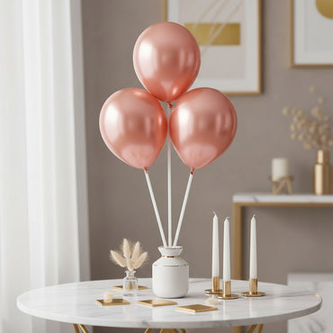Rose Gold Pearlized Latex Balloons 5in, 50pcs