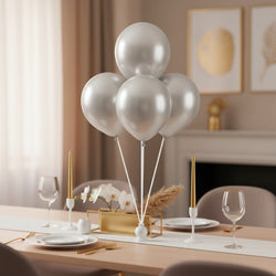 Silver Latex Balloons 5in, 50pcs