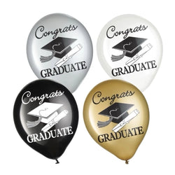 Graduation Printed Latex Balloons 15pcs