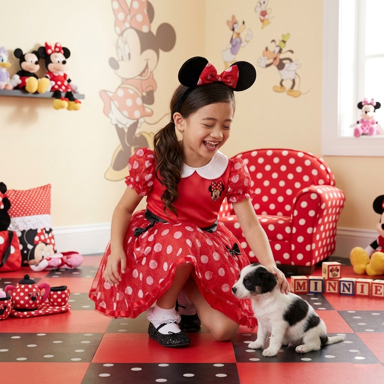 Toddler Red Disney Minnie Mouse Deluxe Costume