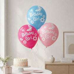 Garden Girl Latex Balloons 12in, 6pcs