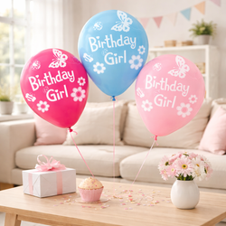 Garden Girl Latex Balloons 12in, 6pcs
