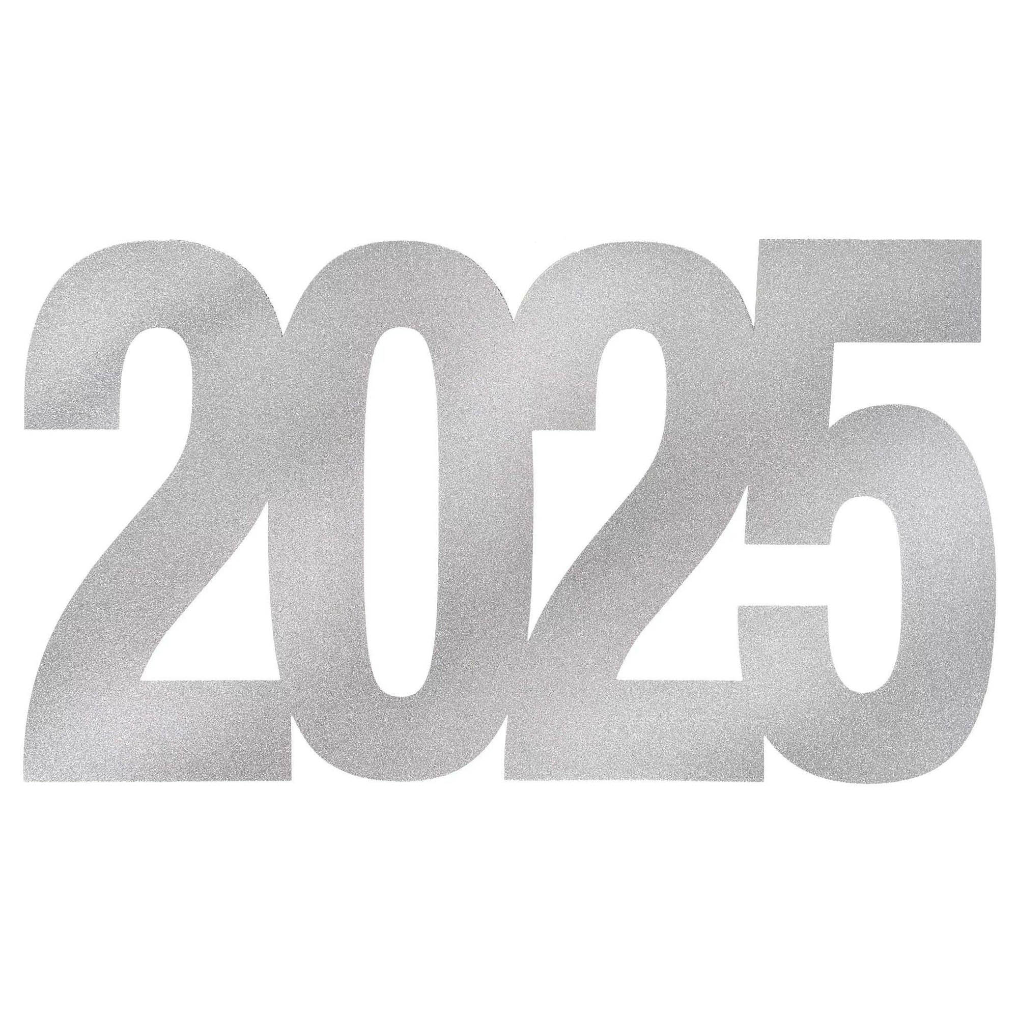 2025 Silver Glitter Jumbo Cutouts