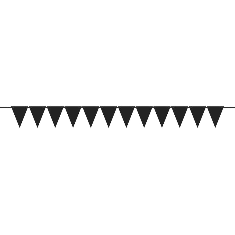 Black Mini Paper Pennant Banner