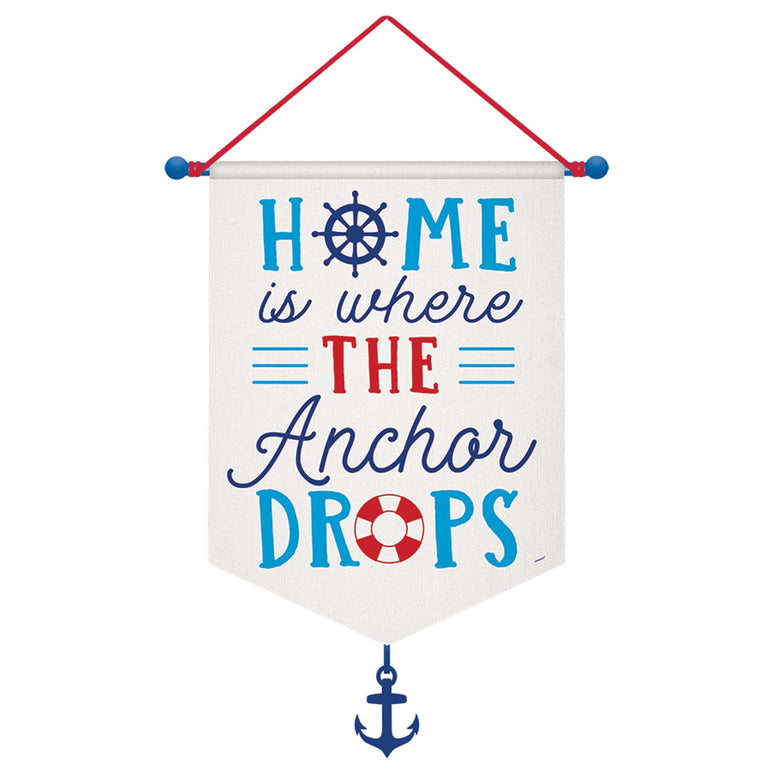 Anchors Drop Canvas Hanging Decoration