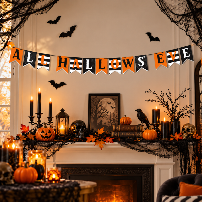 All Hallows Eve Halloween Letter Banner