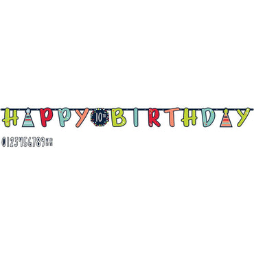 A Reason To Celebrate Jumbo Add-An-Age Letter Banner Paper 10.5ft